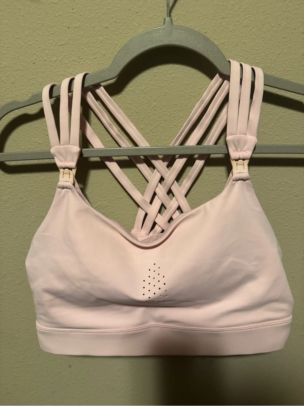 Chloe 3 Running Nursing Sports Bra (Blush Pink) Sweat and Milk|